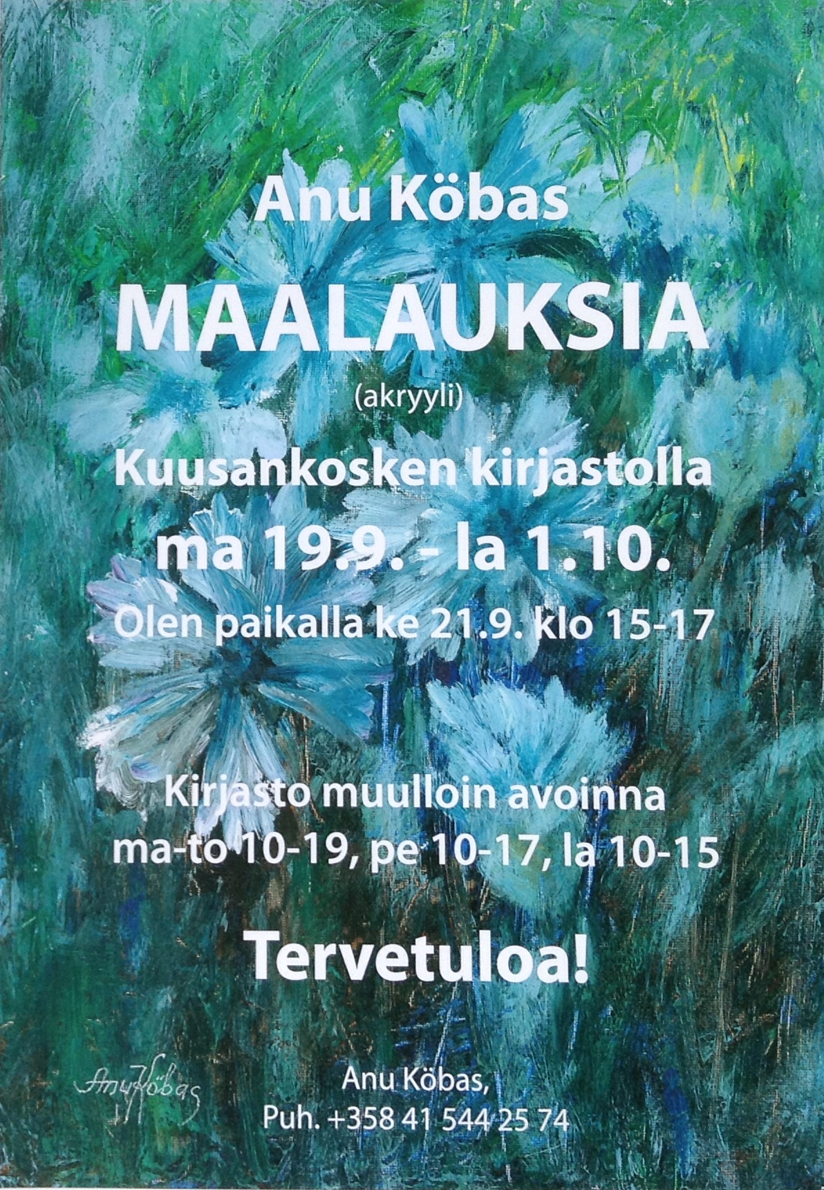 Anu Köbas näyttely 19.09.2022